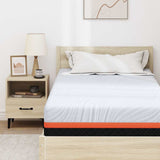 Mattress White and Grey 100 x 200 cm Foam 4106303