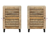 Storage Cabinets Natural 40 x 33 x 75cm Solid Mango Wood 4018868
