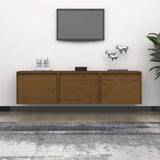 TV Cabinets 3 pcs Honey Brown Solid Wood Pine 3100127