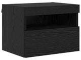 TV Wall Units Wall-mounted 6 pcs Black Oak Engineered Wood 3402976