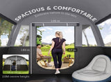 8-Person Camping Tent, Waterproof Family Tent, Tunnel Design, 4 Large Windows, Sleeping Cabins T3398P348722