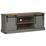 TV Cabinet HALDEN 2 Sliding Doors Grey 150x40x60 cm Solid Wood 4018415
