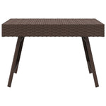 ZNTS Foldable Side Table Brown 60x40x38 cm Poly Rattan 319409