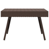 Foldable Side Table Brown 60x40x38 cm Poly Rattan 319409