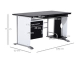 Computer Desk with Sliding Keyboard Tray, Storage Drawers and Host Box Shelf, Home Office Desk, T3398P344370