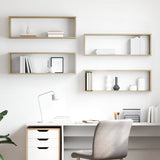 Wall Cube Shelf 4 pcs Sonoma Oak 80x15x26.5 cm Engineered Wood 807116
