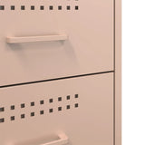 Bedside Cabinets 2 pcs Pink 36x39x50.5 cm Steel 842925