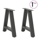 Coffee Table Legs A-Shaped 2 pcs Anthracite 38x cm Steel 4012830