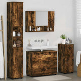 Bathroom Furniture Set 4 pcs Smoked Oak 3393058