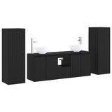 Bathroom Furniture Set 5 pcs Black 33 x 34.5 x 100 cm 3405984