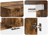 TV Cabinet Set Wall-mounted 4 pcs Smoked Oak Engineered Wood 3409047