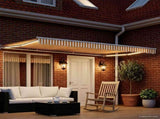 Manual Awning Frame with LEDs Yellow and White 4 x 2 m 3420555