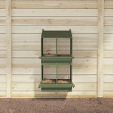 ZNTS Chicken Nesting Box with 4 Compartments Olive Green Metal 864353