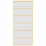 Sliding Door Gold 90x205 cm Frosted ESG Glass and Aluminium 155164