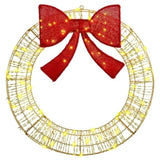 Wreath with 80 LEDs Warm white 91 x 91 x 9 cm PET 42019137