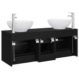 Bathroom Furniture Set 3 pcs Black 49.5 x 44.5 x 65 cm 3405908