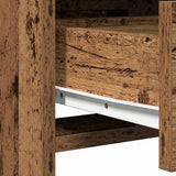 Dressing Table Set with Drawer 3 pcs Old Wood Engineered Wood 3334288