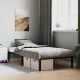 Metal Bed Frame without Mattress Black 100x200cm 373650