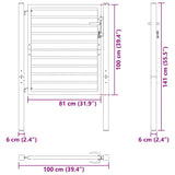 Garden Gate Lockable Black 100x100 cm Aluminium 42004146