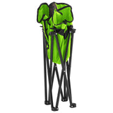 Camping Chairs with Pocket Foldable 2 pcs Green 366552