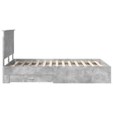 Bed Frame Concrete Grey 120 x 200 cm Engineered Wood 3411326