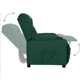 Recliner Chair Dark Green Fabric 339054