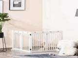 Wooden Pet Gate Foldable Freestanding Dog Safety Barrier w/ Support Feet T3398P349696