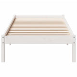 Extra Long Bed Frame without Mattress White 80x210 cm Solid Wood Pine 852401