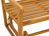 Garden Glider Bench Natural 110 x 59 x 97 cm Solid Acacia Wood 42028087