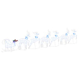 LED Reindeers 7 pcs White Fabric 3385892