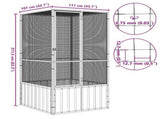 Bird Cage Grey 111x107x211.5 cm Galvanised Steel 171551