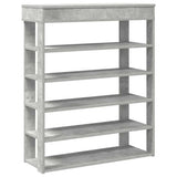 Shoe Rack Concrete Oak 80x30x98 cm Engineered Wood 859935