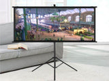 Tripod Projector Screen with Stand 100 Inch 4K HD 169 Home Cinema Portable UK 80018850
