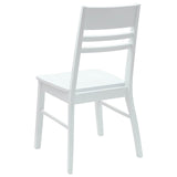 Dining Chairs 2 pcs White 43 x 54 x 89 cm Solid Rubber Wood 42020444