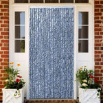 ZNTS Insect Curtain Blue, White and Silver 100x220 cm Chenille 284275