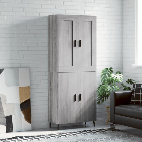 Highboard Grey Sonoma 69.5x34x180 cm Engineered Wood 3199575