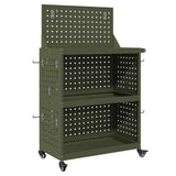 Tool Trolley Olive Green 65 x 35 x 111 cm Cold-rolled Steel 874556