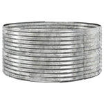 Garden Raised Bed Silver 140x140x68 cm Galvanised Steel 319092