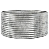 Garden Raised Bed Silver 140x140x68 cm Galvanised Steel 319092