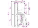Cabinet Set 2 pcs Smoked Oak Engineered Wood 3416984