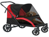 Easy Folding Pet Stroller for Large Dogs with 4 Big Wheels, Shock Absorb Frame, Safety Leashes, T3398P349609