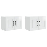 Wall Cabinet PORTO 2 pcs High Gloss White 60 x 31 x 40 cm 885274