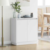 LED Sideboard for White 71 x 34.5 x 75 cm Engineered Wood 869642