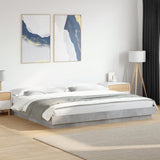 Bed Frame with LED Lights without Mattress Concrete Grey 200x200cm 3281073