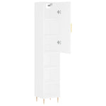 Highboard White 34.5x34x180 cm Engineered Wood 3198969