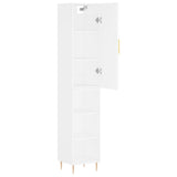 Highboard White 34.5x34x180 cm Engineered Wood 3198969