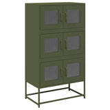 ZNTS Highboard Olive Green 68x39x123 cm Steel 853354