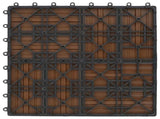 Decking Tile 11 pcs Teak 30 x 30 cm WPC 42046677