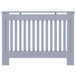 Radiator Cover 2 pcs Grey 112x19x81.5cm Engineered Wood 3403228