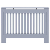 Radiator Cover 2 pcs Grey 112x19x81.5cm Engineered Wood 3403228
